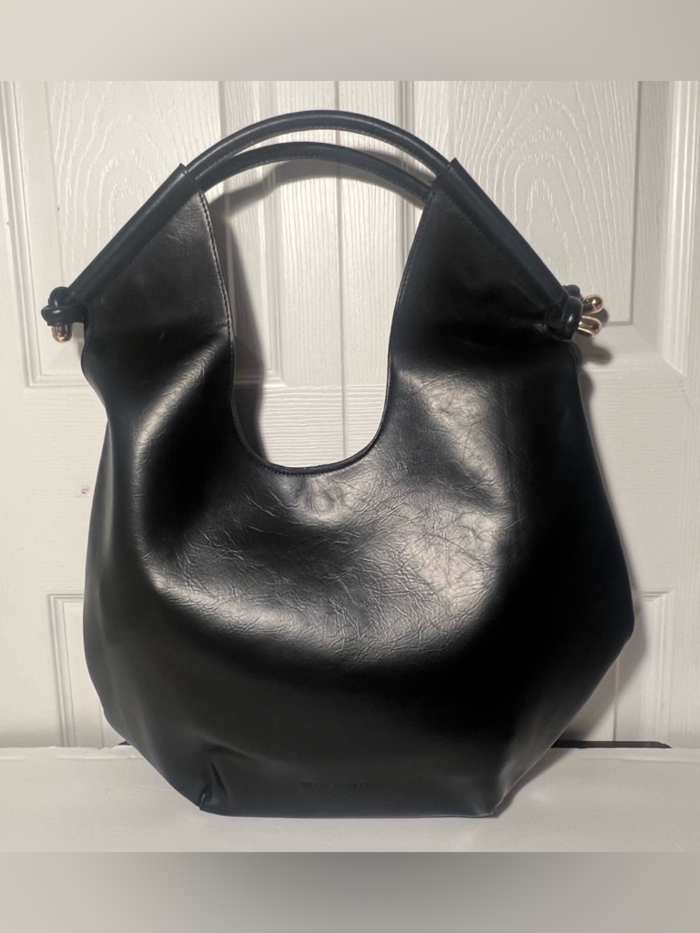Melie Bianco Elegant Black Hobo Bag